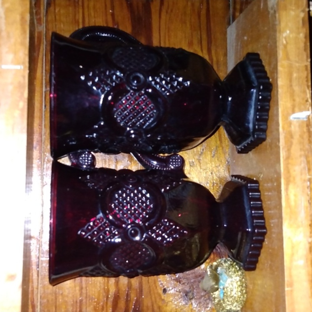 2 Avon pedestal cups